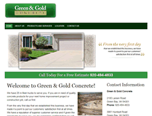 Tablet Screenshot of greenandgoldconcrete.com